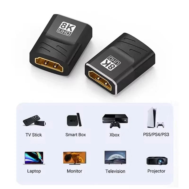 8K HDMI Extender Female To Female Cable Adapter Connector 3