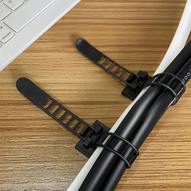 Cable Tie Wire Management Clips Adjustable Cable Organizer Set 10 Piece 3