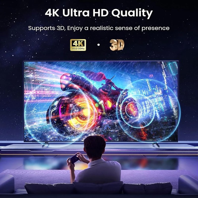 4K HDMI Splitter 1 In 4 Out Video Switch Adapter For TV Gaming And Media Devices 1