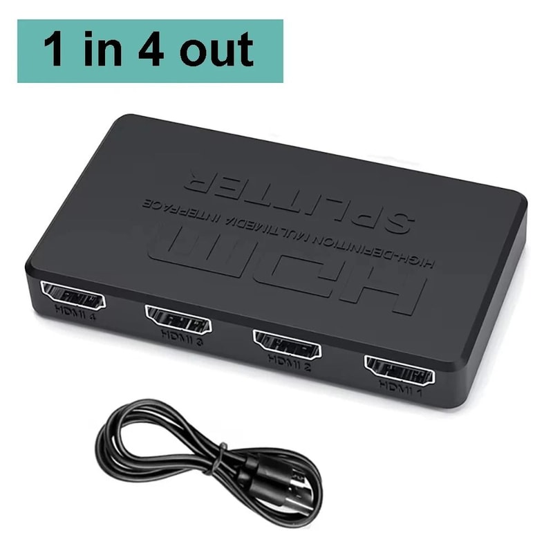 4K HDMI Splitter 1 In 4 Out Video Switch Adapter For TV Gaming And Media Devices 7