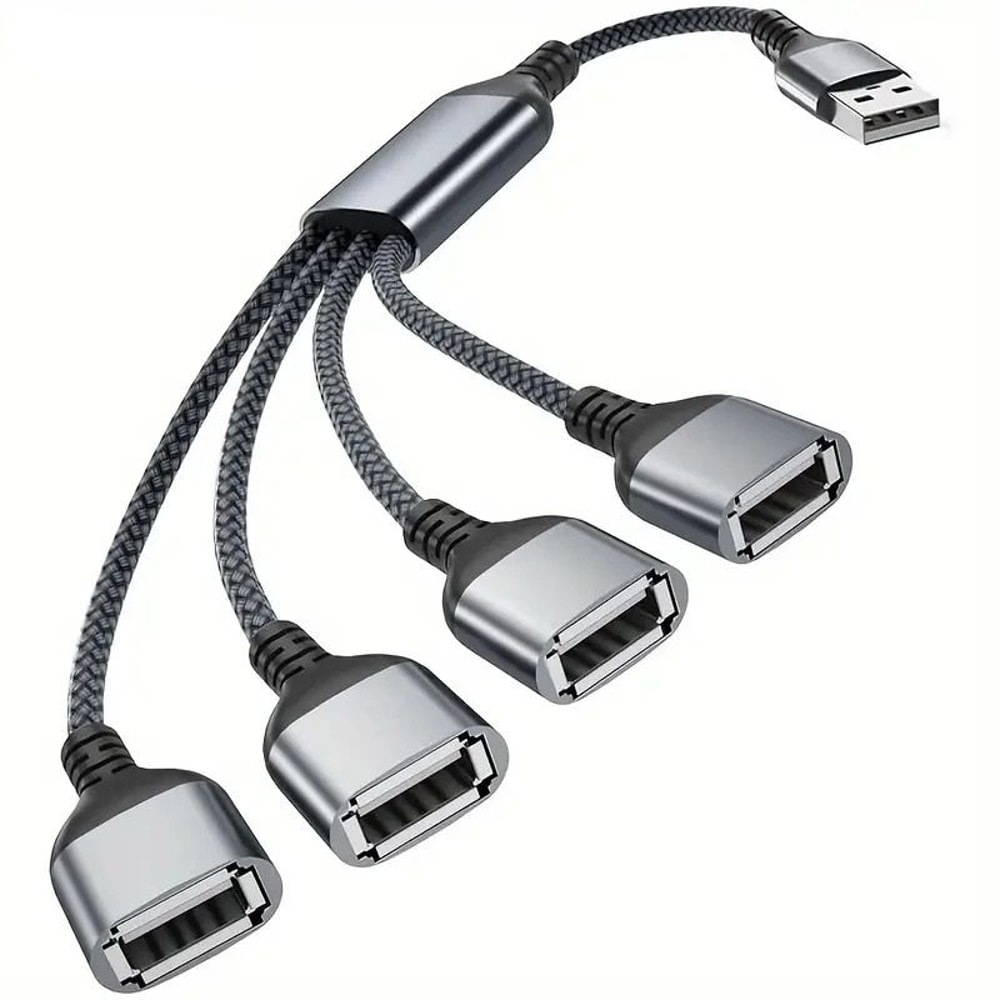 4 In 1 USB Splitter Cable USB 20 Power Extender 1 To 4 Adapter Hub 0