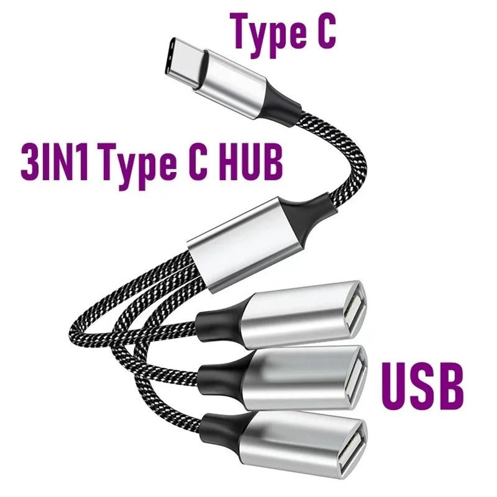 4 In 1 USB Splitter Cable USB 20 Power Extender 1 To 4 Adapter Hub 8