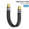 USB4 Short Cable 40Gbps Data Transfer 240W Fast Charging Type C Cord 0