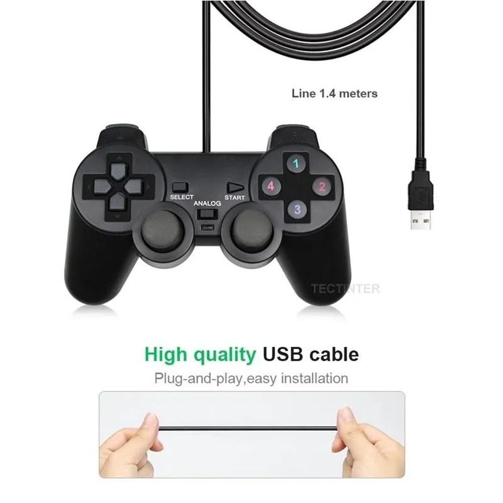 USB Wired PC Game Controller Gamepad For Windows Laptop And Desktop 3