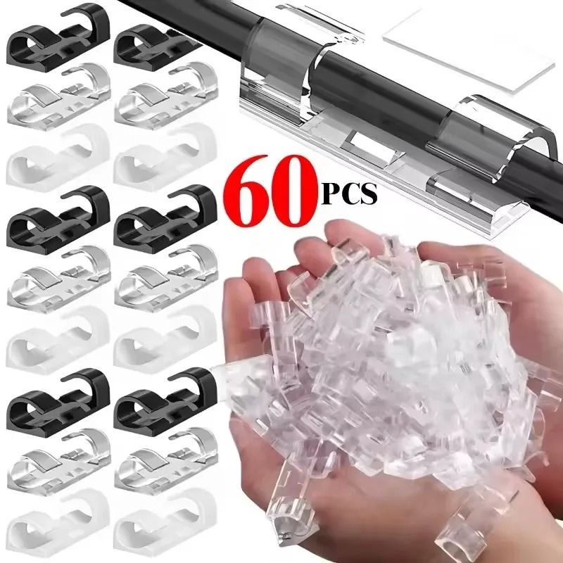 USB Cable Organizer Clips Wire Winder Holder Set 20 Piece 0