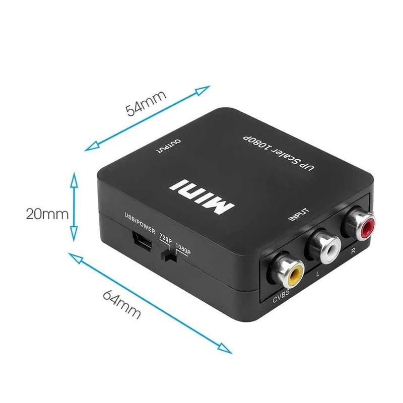 AV To HDMI Converter Composite RCA To HDMI Video Adapter 4