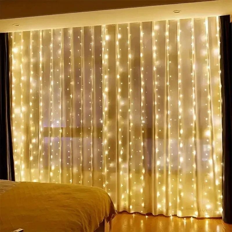 Remote Control USB Fairy Lights 3 4 6 Meters LED Curtain String Lights For Christmas Home Bedroom D 8