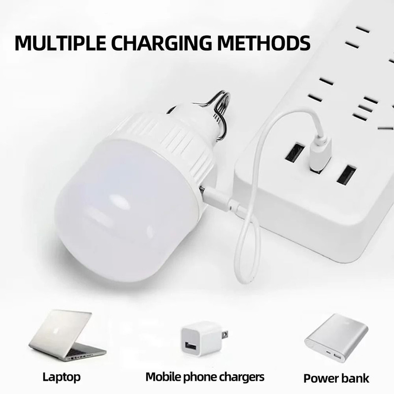 Portable USB Rechargeable LED Pendant Light Waterproof Outdoor Lamp 5