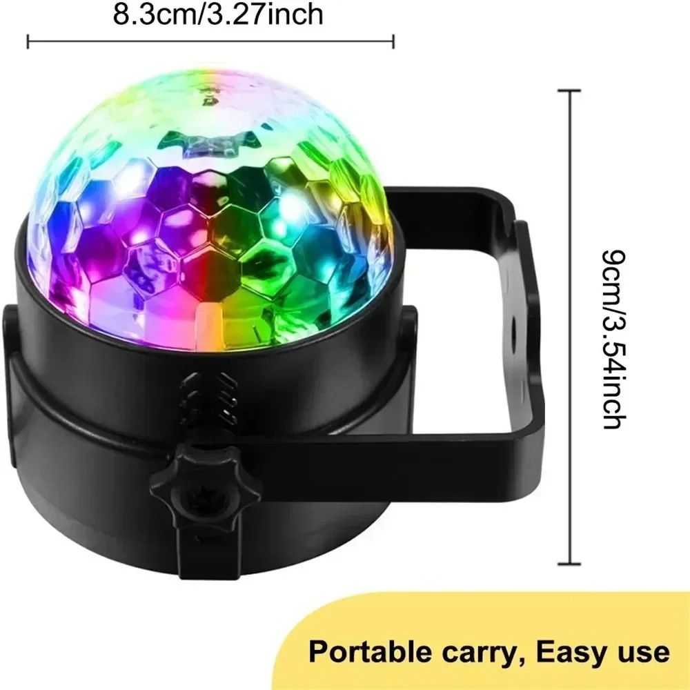 LED Stage Disco Light Rotating RGB Party Lamp With Sound Activation 2