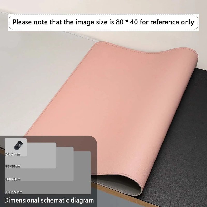 Large Desk Mouse Pad PU Leather Waterproof Desktop Protector 13