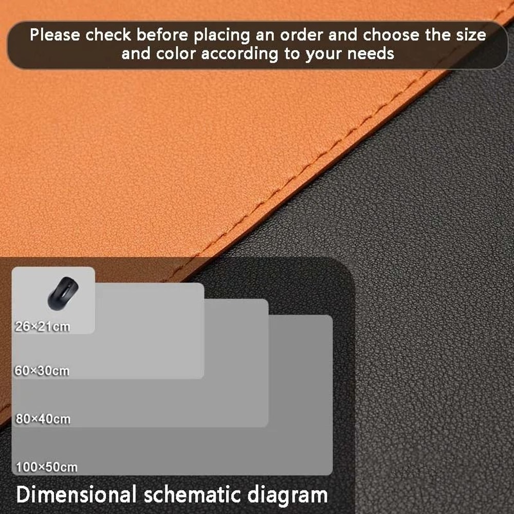 Large Desk Mouse Pad PU Leather Waterproof Desktop Protector 2
