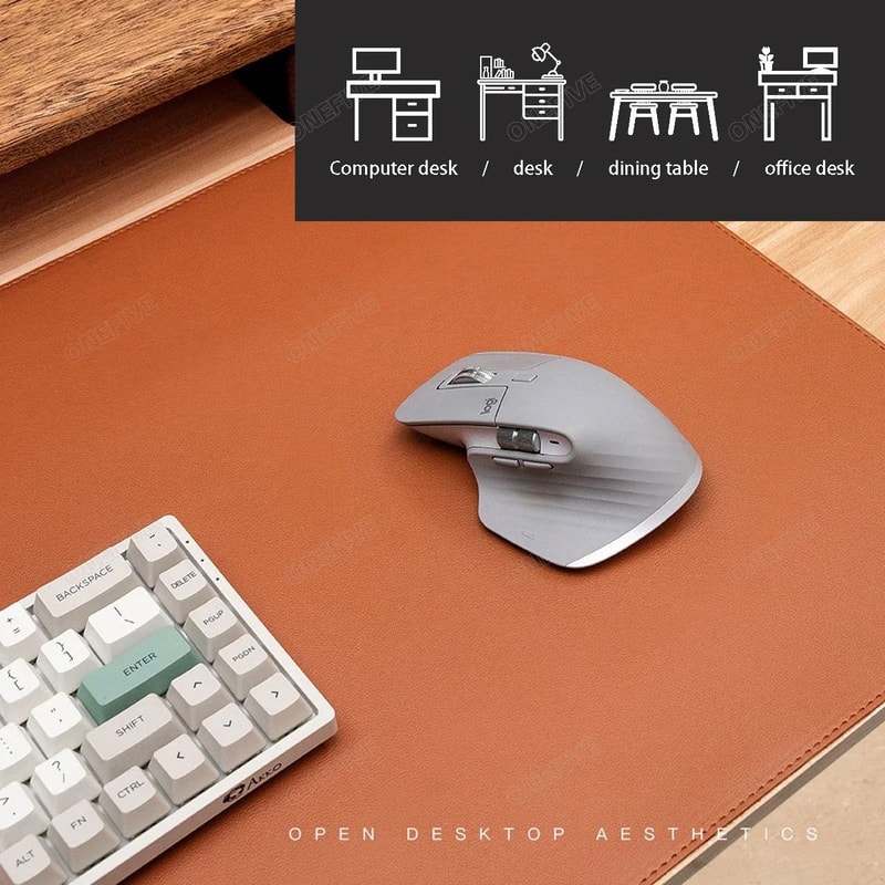 Large Desk Mouse Pad PU Leather Waterproof Desktop Protector 6