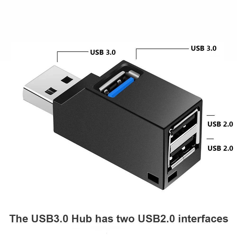 USB Hub Adapter Mini Splitter With Three Ports For PC And Laptop 3