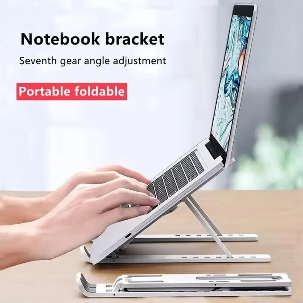 Foldable Tablet Stand Holder Adjustable Non Slip Laptop Riser 0
