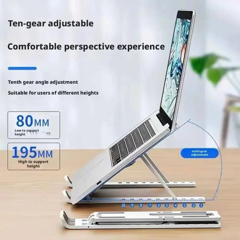Foldable Tablet Stand Holder Adjustable Non Slip Laptop Riser 1