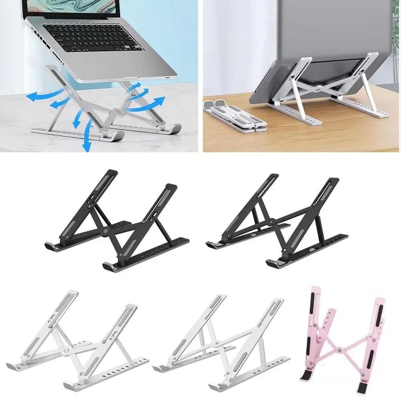 Foldable Tablet Stand Holder Adjustable Non Slip Laptop Riser 3
