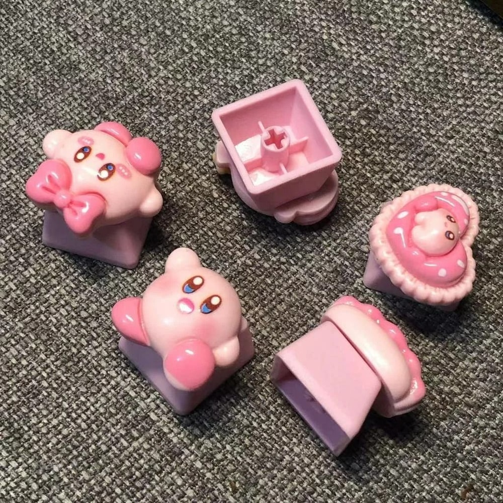 Handmade Pink Cartoon Keycap Custom PBT Mechanical Keyboard Keycap 1