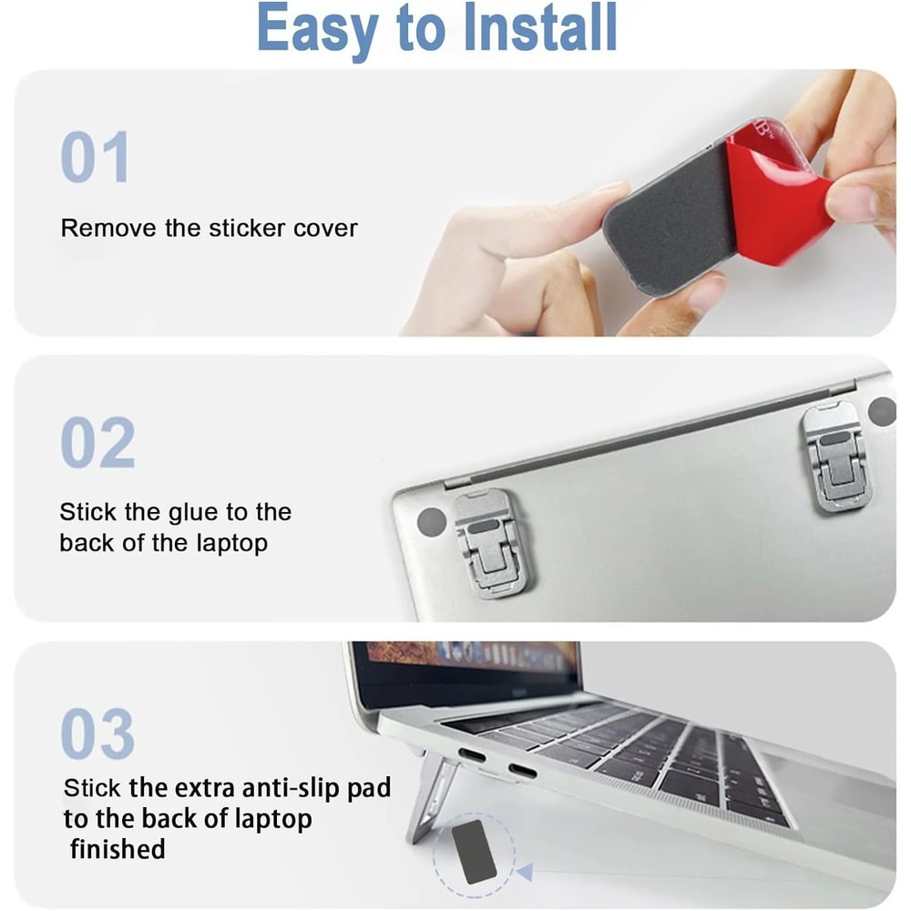 Foldable Adjustable Laptop Stand Portable Notebook Riser With Cooling Support 5