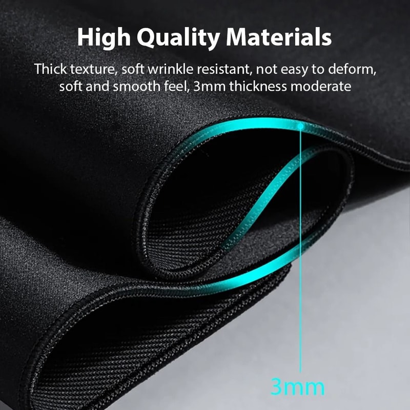 Large Anti Slip Mouse Pad Extended Desk Mat With Stitched Edges 2
