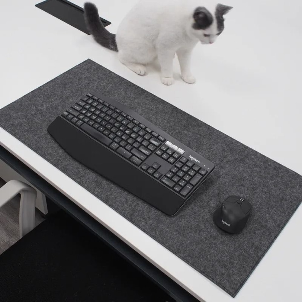 Large Wool Felt Desk Mat Non Slip Mouse Pad And Keyboard Surface 3