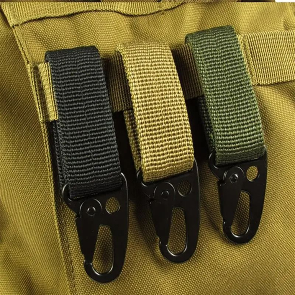 Nylon Carabiner Key Hook With MOLLE Webbing Buckle For Outdoor Gear 2