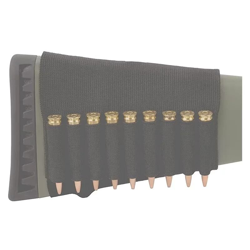 9 Hole Elastic Rifle Ammo Holder Buttstock Cartridge Sleeve 1