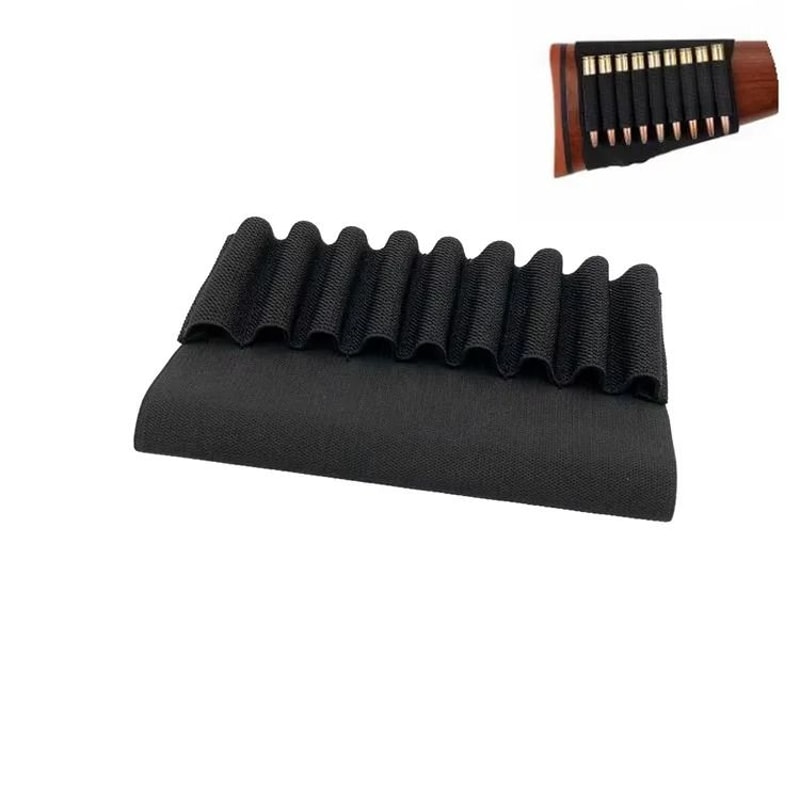 9 Hole Elastic Rifle Ammo Holder Buttstock Cartridge Sleeve 6