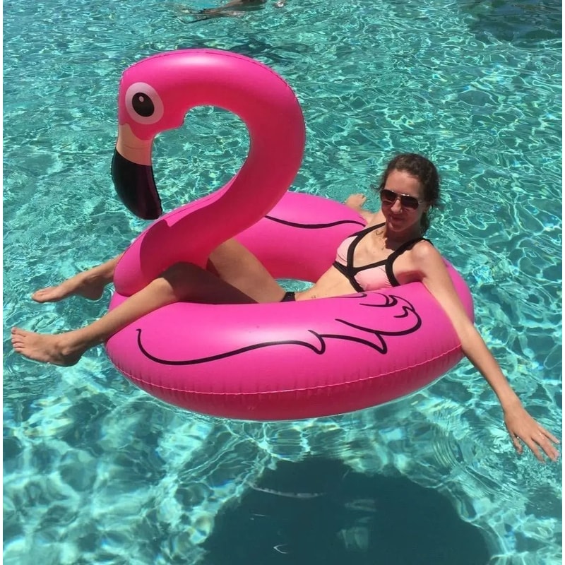 Inflatable Flamingo Swimming Ring Pool Float For Adults 0