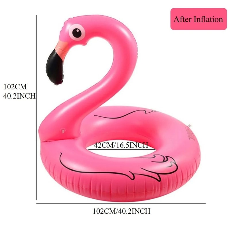Inflatable Flamingo Swimming Ring Pool Float For Adults 3