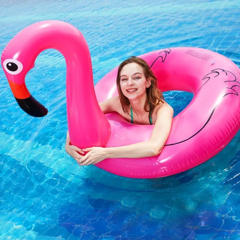 Inflatable Flamingo Swimming Ring Pool Float For Adults 5