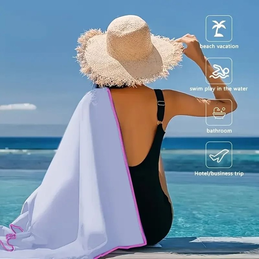 Microfiber Quick Dry Travel Towel Super Absorbent Lightweight For Beach Gym Yoga Pool And Bath 2