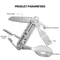 Multifunctional Stainless Steel Survival Tool Card With Knife Saw And Rope Cutter 1