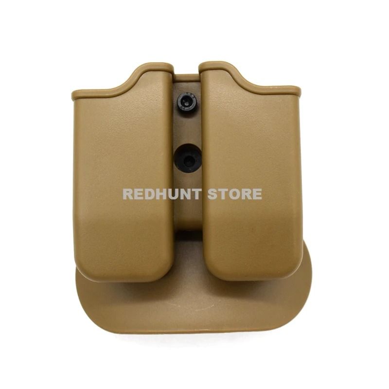 Tactical Double Magazine Holster Universal 9mm And 40 Caliber Mag Holder With Belt Clip And Paddle 9