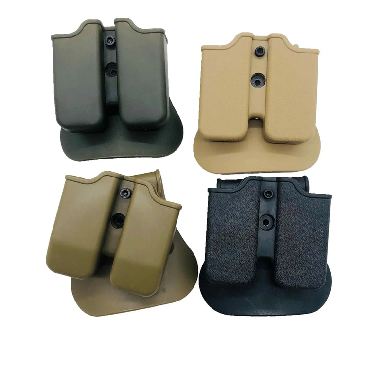 Tactical Double Magazine Holster Universal 9mm And 40 Caliber Mag Holder With Belt Clip And Paddle 5