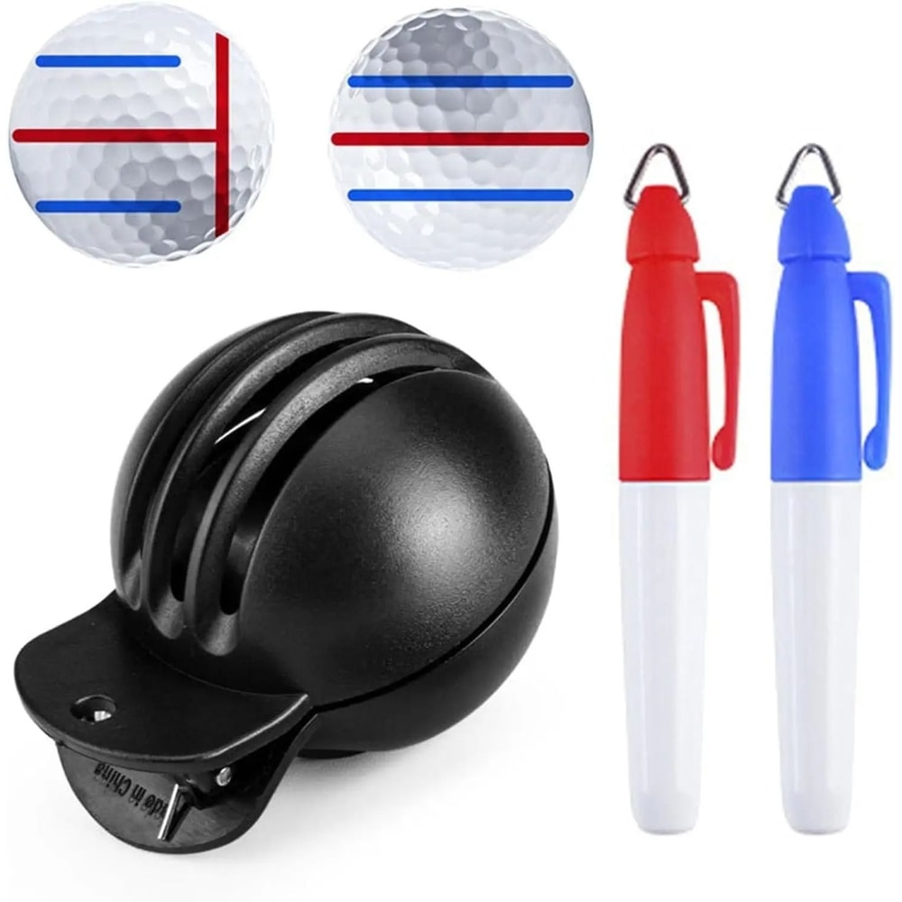 Fade Resistant Golf Ball Liner Alignment Tool With Two Stamp Markers 2