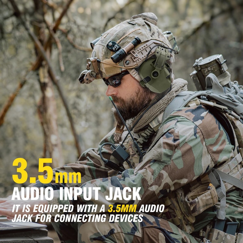 Active Helmet Mounted Earmuffs Electronic Hearing Protection For Shooting And Hunting 4