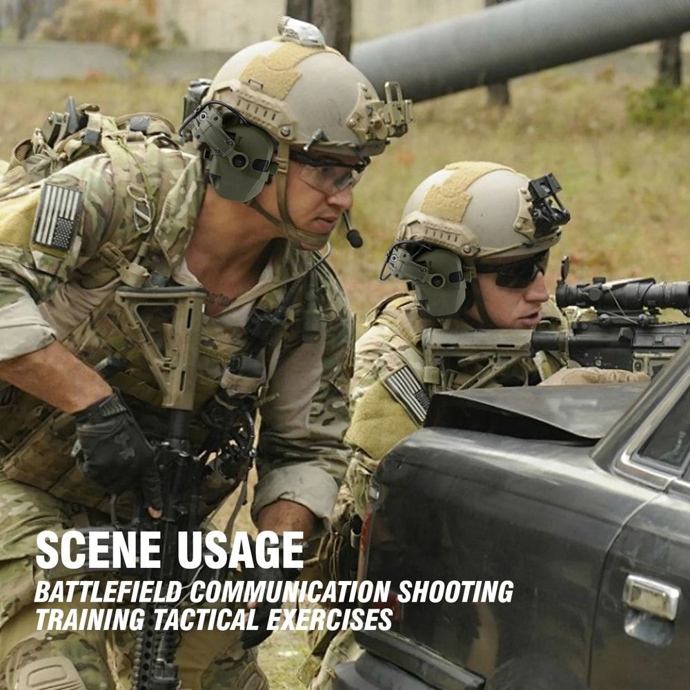 Active Helmet Mounted Earmuffs Electronic Hearing Protection For Shooting And Hunting 5