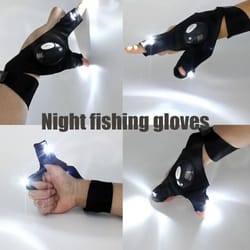 cycling gloves with lights – led fingerless outdoor utility gloves