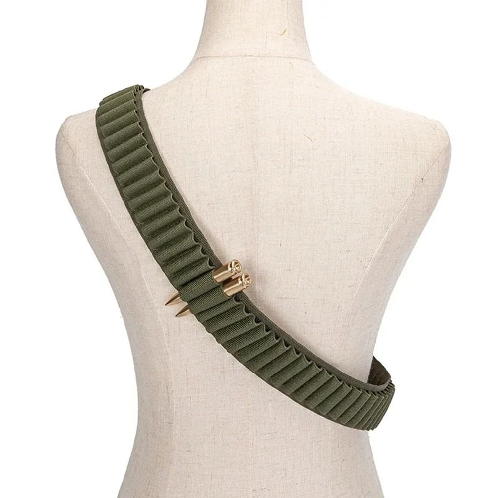 Rifle Bullet Cartridge Bandolier 50 Round Ammo Belt Shell Holder 1