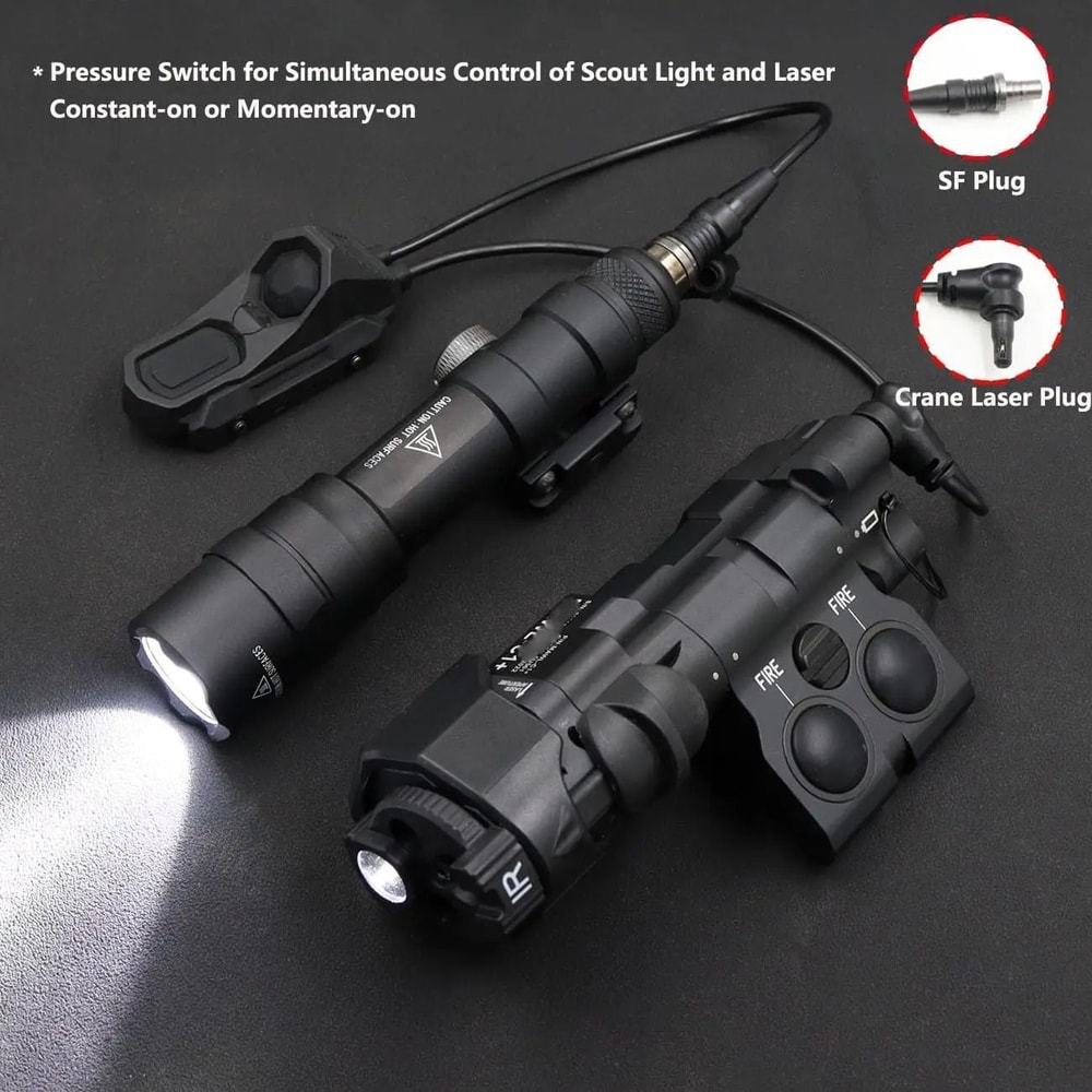 Hunting Scout Light Tactical Flashlight Remote Pressure Switch With Dual Function Control 4