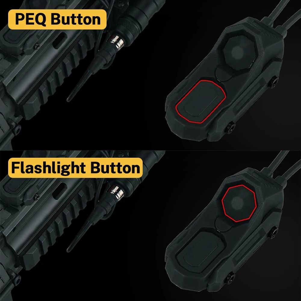 Hunting Scout Light Tactical Flashlight Remote Pressure Switch With Dual Function Control 5