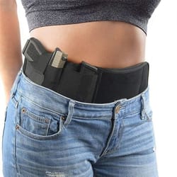 tactical pistol holster right hand elastic belt band concealed carry waistband holster