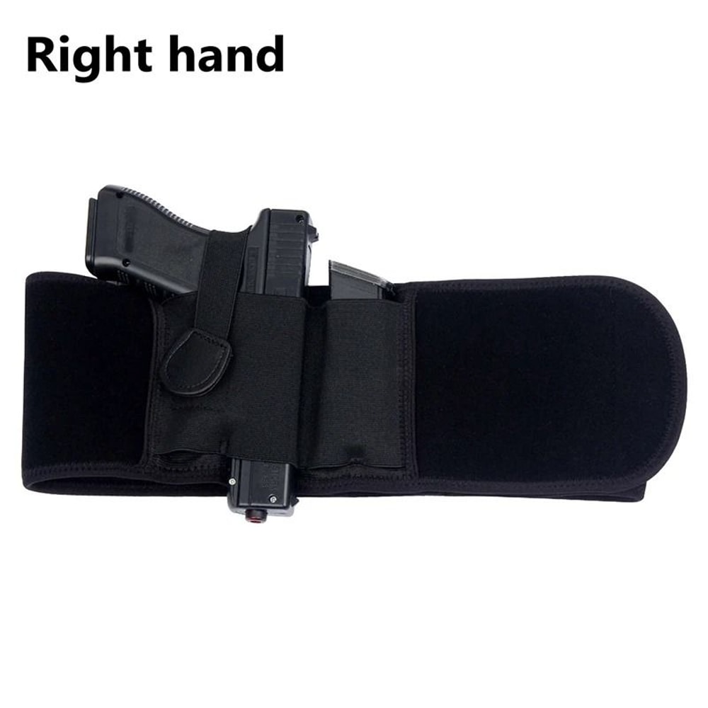 Tactical Pistol Holster Right Hand Elastic Belt Band Concealed Carry Waistband Holster 6