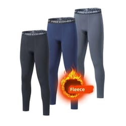 winter men thermal underwear fleece leggings warm compression pants