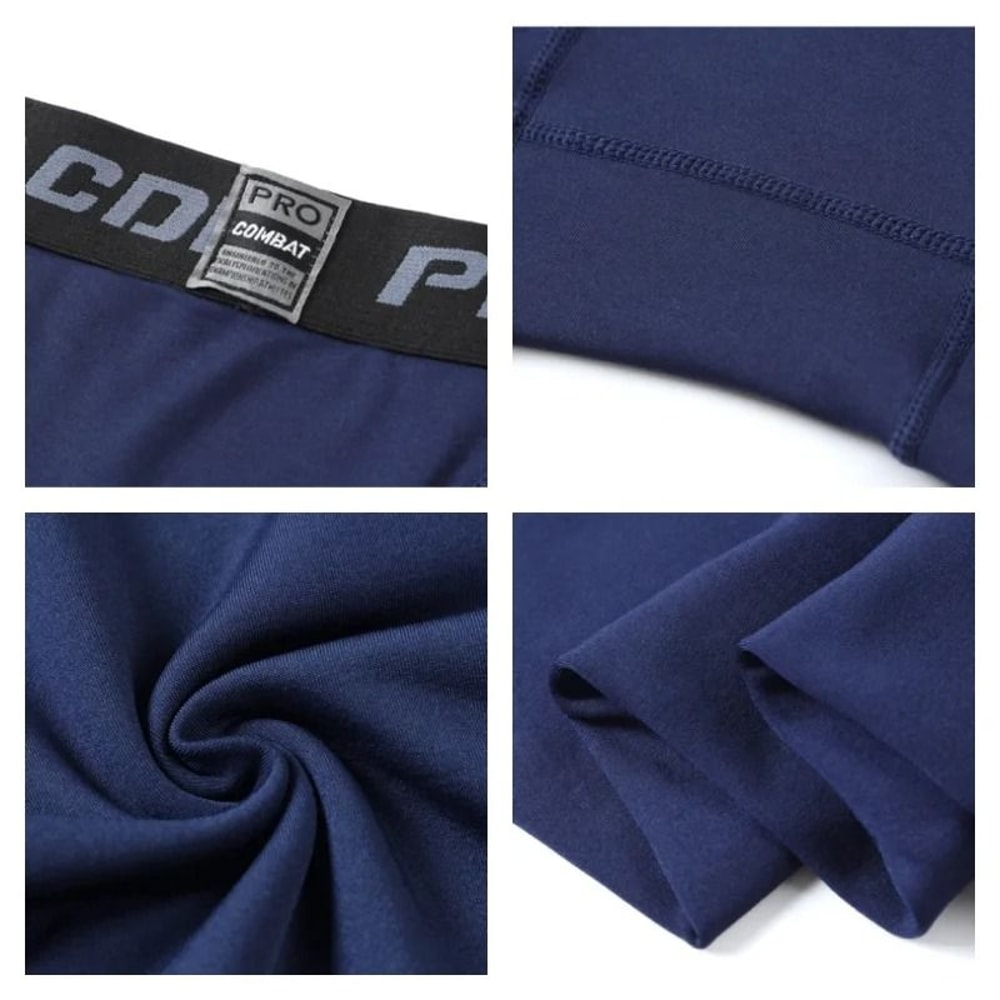 Winter Men Thermal Underwear Fleece Leggings Warm Compression Pants 4