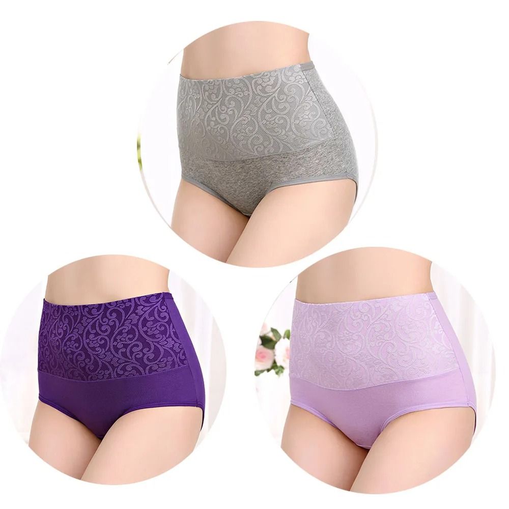 Cotton Panties For Women High Waist Underwear Postpartum Recovery Briefs Set Of 3 8