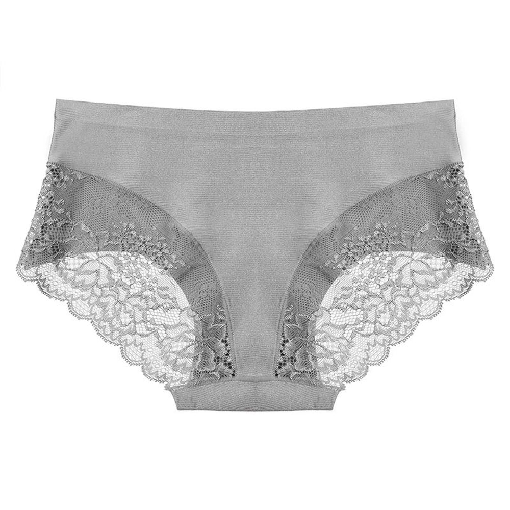 Womens Panties Lace Underwear Satin Briefs Three Piece Set Soft Cozy Underpants 3