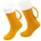 3D Beer Mug Knitted Socks Warm Padded Mid Calf Winter Sleep Socks 0