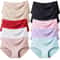 Womens Seamless Panties Ten Piece Set Solid Satin Briefs Soft Comfortable Underwear 8