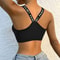 Womens Strap Back Wireless Sports Bra Seamless Chest Wrap Fitness Yoga Top 2